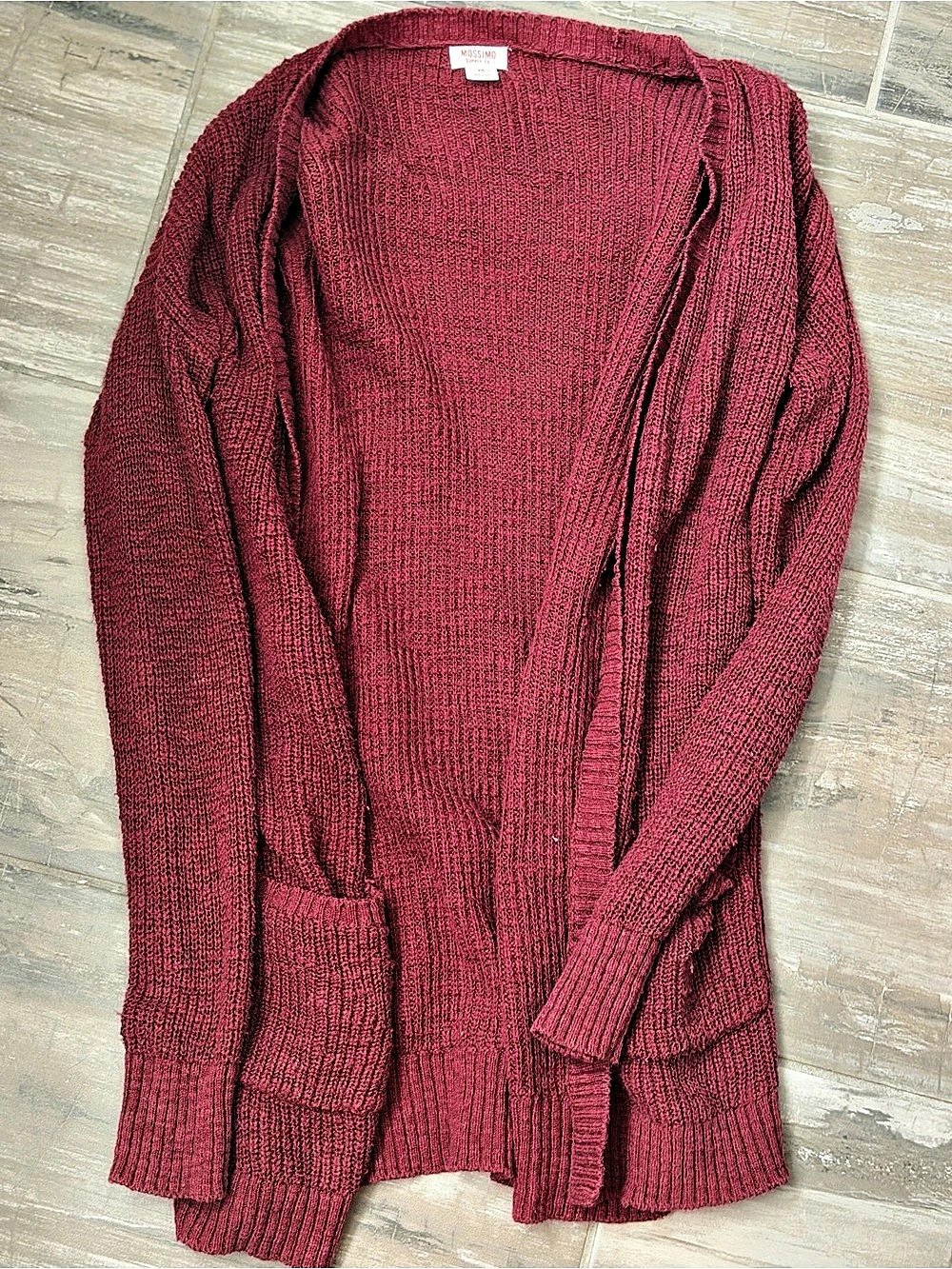 Mossimo Supply Co. Open Front Pocket Cardigan. Red XS